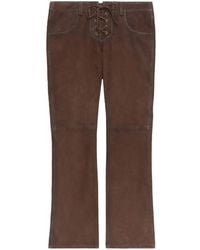 Isabel Marant - Vanel Suede Leather Trousers - Lyst
