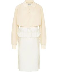 Maison Margiela - Robe Mi-Longue À Manches Longues - Lyst
