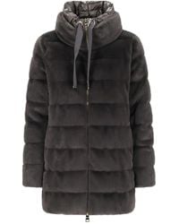 Herno - Plumífero con botones - Lyst