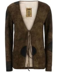 Uma Wang - Printed Tie-Fastening Cardigan - Lyst