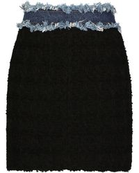Dolce & Gabbana - Denim Tweed Miniskirt - Lyst
