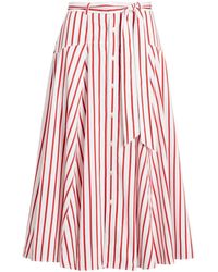 Polo Ralph Lauren - Stripe-pattern Cotton Skirt - Lyst