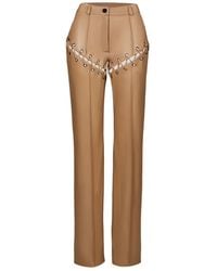 Lika - Detachable-Leg Lace-Up Eyelet Straight Trousers - Lyst