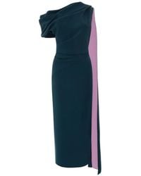 ROKSANDA - Maite Draped Midi Dress - Lyst