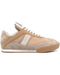 Chloé - Leather Lace-Up Low-Top Sneakers - Lyst