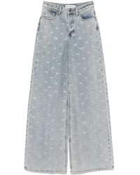 Self-Portrait - Crystal Embellished Denim Jeasn - Lyst