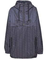 Prada - Triangle-Logo Printed Raincoat - Lyst