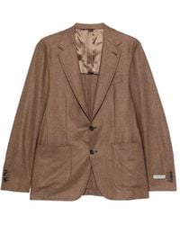 Canali - Single-Breasted Notched-Lapels Blazer - Lyst