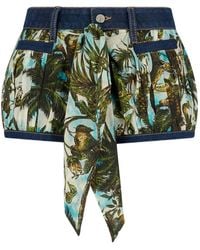 DSquared² - Monkey Business Denim Mix Balloon Shorts - Lyst