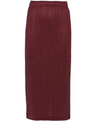 Pleats Please Issey Miyake - Monthly Colors October Midi Skirt - Lyst