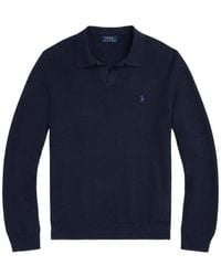 Polo Ralph Lauren - Pony- Embroidered Polo-Collar Sweater - Lyst