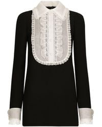 Dolce & Gabbana - Mini-jurk Van Scheerwol - Lyst