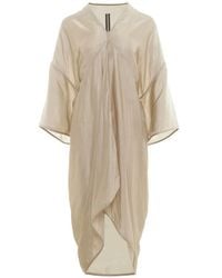 Rick Owens - Tommykite Draped V-Neck Dress - Lyst