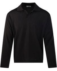 Roberto Collina - Polo-Collar Long-Sleeve Sweater - Lyst