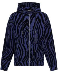 Roberto Cavalli - Print Zip-Up Hoodie - Lyst
