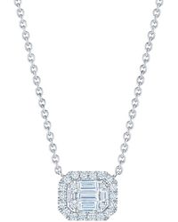 Kwiat - 18Kt Emerald Cut Diamond Sunburst Pendant - Lyst