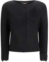Chloé - Collarless Fitted Jacket - Lyst
