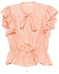 Chloé - Silk Rouched Top - Lyst