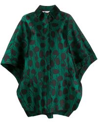 LaDoubleJ X Mantero Super Woman Moses Verde Satin Cape - Black