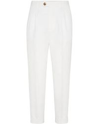Brunello Cucinelli - Plissierte Hose - Lyst