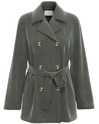 Emme - Double-Breasted Belted Jacket - Lyst