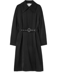 Jil Sander - Silk Blend Trench Coat - Lyst