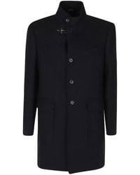 Fay - Manteau À Simple Boutonnage Et Fermoir Mousqueton - Lyst
