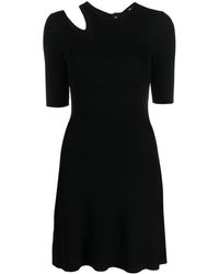 Maje - Cut-out A-line Knitted Dress - Lyst