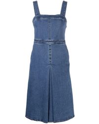 See By Chloé - Denim Pinafore Dress - Lyst