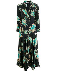 Sandro Floral Print Dress - Black
