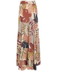 Amir Slama - Palm Leaf Print Maxi Skirt - Lyst