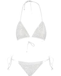 P.A.R.O.S.H. - Sequin-Embellished Tie-Fastening Bikini - Lyst