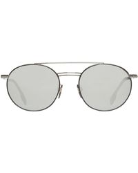 Burberry Sonnenbrille mit Doppelsteg - Grau