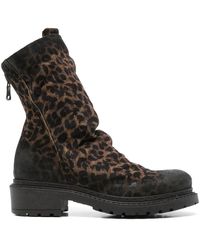 METISSE - 40Mm Leopard-Print Slouch Boots - Lyst
