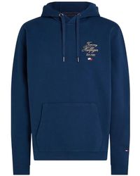 Tommy Hilfiger - Logo-Embroidered Drawstring Hoodie - Lyst