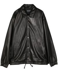 Undercover - Logo-appliqué Leather Jacket - Lyst