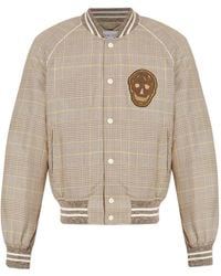 McQueen - Checked Bomber Jacket - Lyst