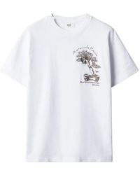 Maison Kitsuné - Parcs Of Paris Graphic-Print Cotton T-Shirt - Lyst