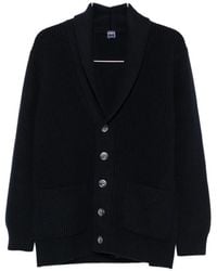 Fedeli - Ribbed-Knit Shawl-Collar Cardigan - Lyst