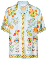 Casablancabrand - Yoruba Flowers Silk Shirt - Lyst