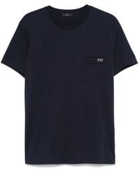 Fay - Logo-Embroidered T-Shirt - Lyst