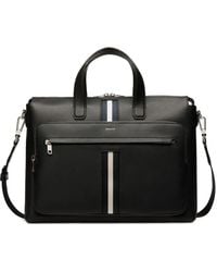 Bally - Maletín a rayas de piel - Lyst