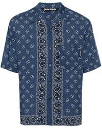 Palm Angels - Camisa bowling con estampado de cachemira - Lyst