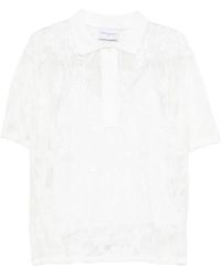 Isabelle Blanche - Floral-Motif Polo Top - Lyst