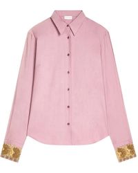 Dries Van Noten - Embroidered Cotton Poplin Shirt - Lyst