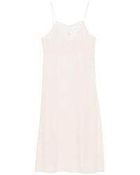 Chloé - Midi-Jurk Met Kanten Afwerking - Lyst