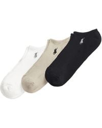 Polo Ralph Lauren - Polo Pony Embroidered Socks (Set Of Three) - Lyst
