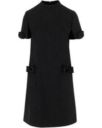 Valentino Garavani - Midi-Jurk Met Strikdetail En Zak - Lyst