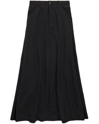 Balenciaga - Wool Pleated Maxi Skirt - Lyst