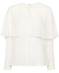 Chloé - Zijden Blouse Met Cape - Lyst